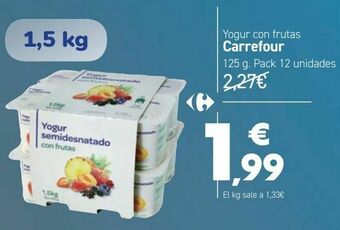 Carrefour Yogur con frutas carrefour oferta