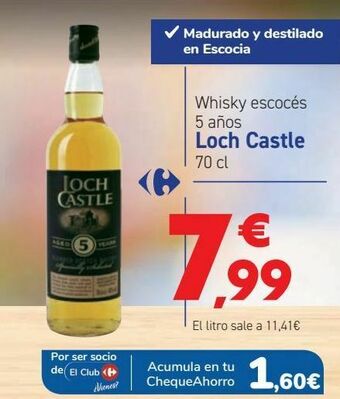 Carrefour Whisky esocés 5 años loch castle oferta