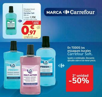 Carrefour En todos los enjuagues bucales carrefour soft oferta