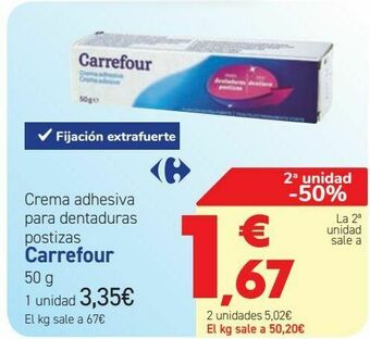 Carrefour Crema adhesiva para dentaduras carrefour oferta
