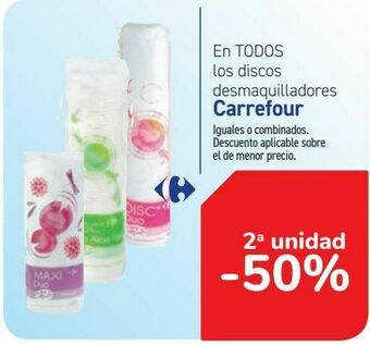 Carrefour En todos los discos desmaquilladores carrefour oferta