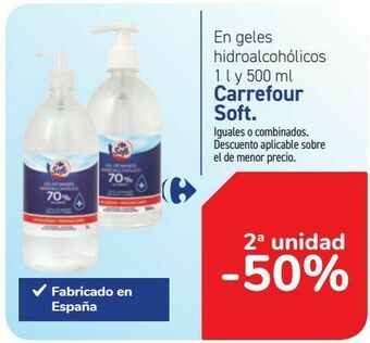 Carrefour En geles hidroalcohólicos carrefour soft oferta