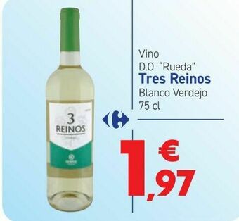 Carrefour Vino d.o. ''rueda'' tres reinos blanco verdejo oferta