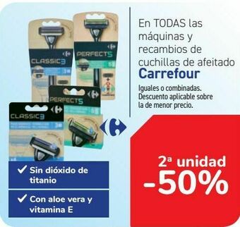 Carrefour En todas las máquinas y recambios de cuchillas de afeitado carrefour oferta