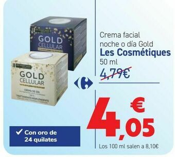 Carrefour Crema facial nohce o día gold les cosmétiques oferta