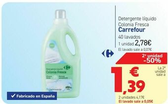 Carrefour Detergente líquido colonia fresca carrefour oferta