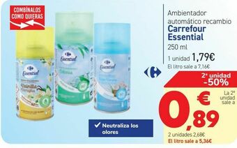 Carrefour Ambientador automático recambio carrefour essential oferta