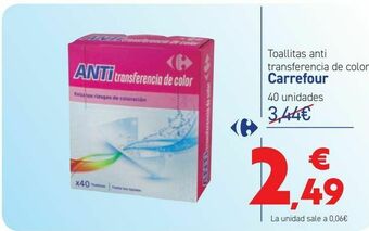 Carrefour Toallitas anti transferencia de color carrefour oferta