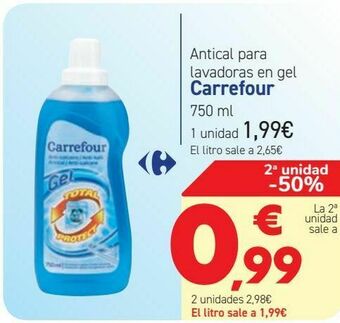 Carrefour Antical para lavadoras en gel carrefour oferta