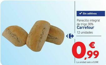 Carrefour Panecillos integral de trigo 30% carrefour oferta