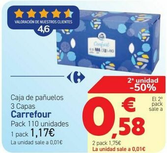 Carrefour Caja de pañuelos 3 capas carrefour oferta