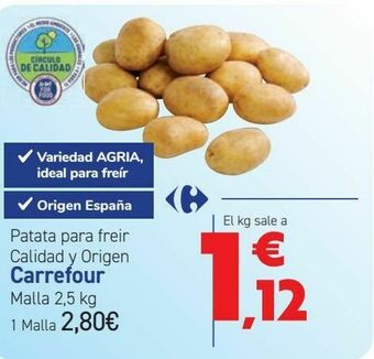 Carrefour Patata para freír calidad y origen carrefour oferta