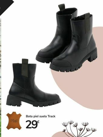 Carrefour Bota piel suela track oferta
