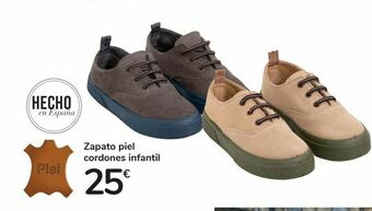 Carrefour Zapato piel cordones infantil oferta