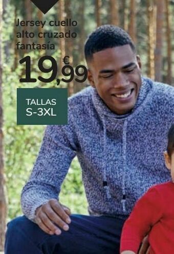 Carrefour Jersey cuello alto cruzado fantasía oferta