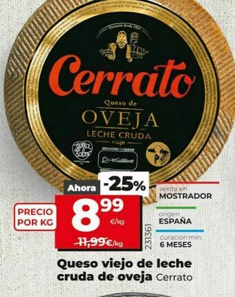 Maxi Dia Queso viejo de leche cruda de oveja cerrato oferta