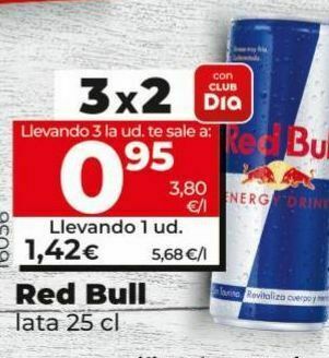 Maxi Dia Bebida energética red bull oferta