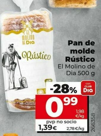 Dia Pan de molde rustico el molino de dia oferta