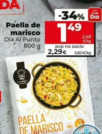 Dia Paella de marisco dia oferta