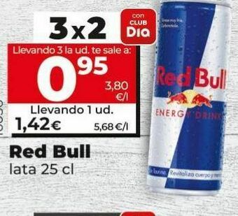 Dia Bebida energética red bull oferta