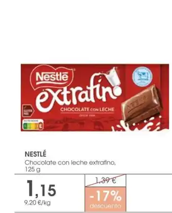 Supermercados Plaza NESTLÉ Chocolate con leche extrafino, oferta