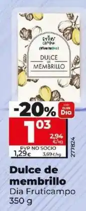 Dia Dia fruticampo - dulce de membrillo oferta