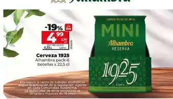 Dia Alhambra - cerveza 1925 oferta
