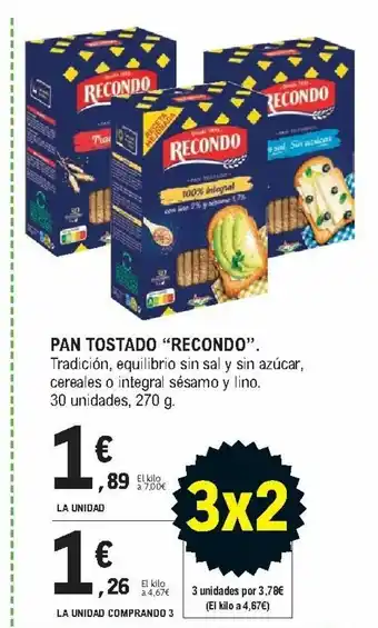 E.Leclerc Redondo Pan Tostado 30 unidades , 270g oferta