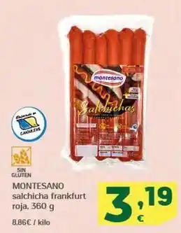 HiperDino Montesano - salchicha frankfurt roja oferta