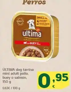 HiperDino Última - dog tarrina mini adult pollo oferta