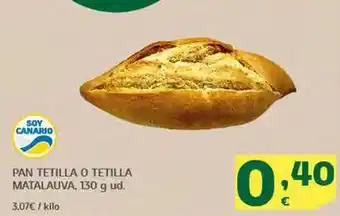 HiperDino Pan tetilla o tetilla matalauva oferta