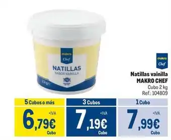 Makro Makro chef - natillas vainilla oferta