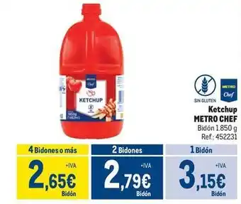 Makro Metro chef - ketchup oferta