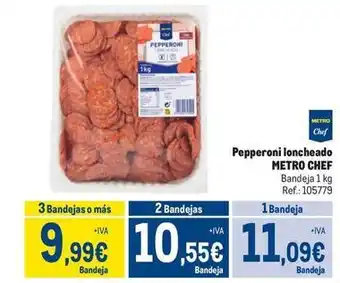 Makro Metro chef - pepperoni loncheado oferta