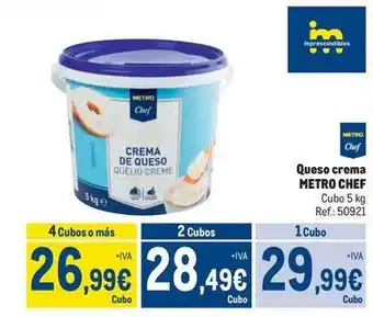 Makro Metro chef - queso crema oferta