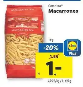 Lidl Combino - macarrones oferta