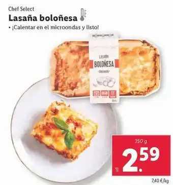 Lidl Chef select - lasaña boloñesa oferta