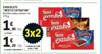 E.Leclerc Nestlé Chocolate Extafino 170g oferta