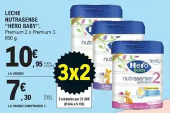 E.Leclerc Leche Nutrasense "Hero Baby" Premium 2 o Premium 2 800g oferta