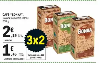 E.Leclerc Café Bonka Natural o mezcla 70/30 250 g oferta