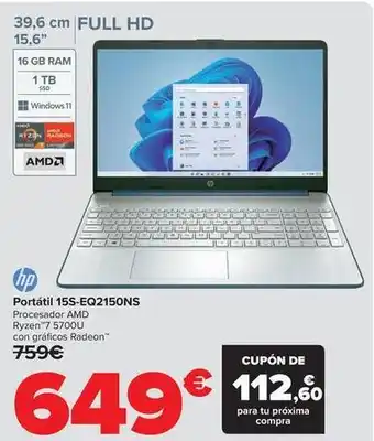 Carrefour Hp - portátil 15s-eq2150ns oferta