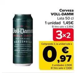 Carrefour Voll-damm - cerveza oferta