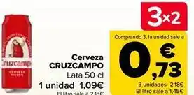 Carrefour Cruzcampo - cerveza oferta