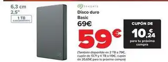 Carrefour Seagate - disco duro basic oferta