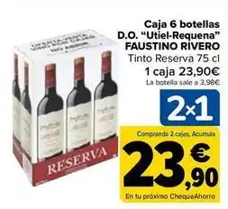 Carrefour Faustino rivero - caja 6 botellas d.o. ''utiel - requena'' oferta