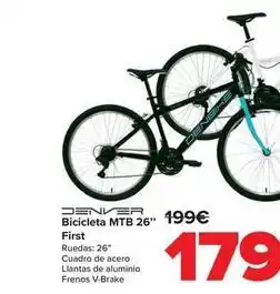 Carrefour Denver - bicicleta mtb 26’’ first oferta