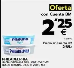 BM Supermercados Philadelphia - queso original o light oferta