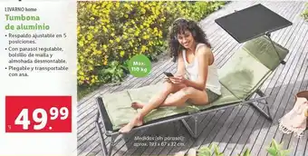 Lidl Livarno home - tumbona de aluminio oferta