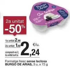 BonpreuEsclat Burgo de arias - formatge fresc sense lactosa oferta