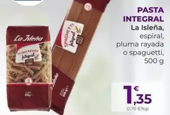 SPAR Gran Canaria Pasta integral oferta